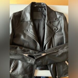 ALLSAINTS Black Leather Jacket Women’s Size US 6